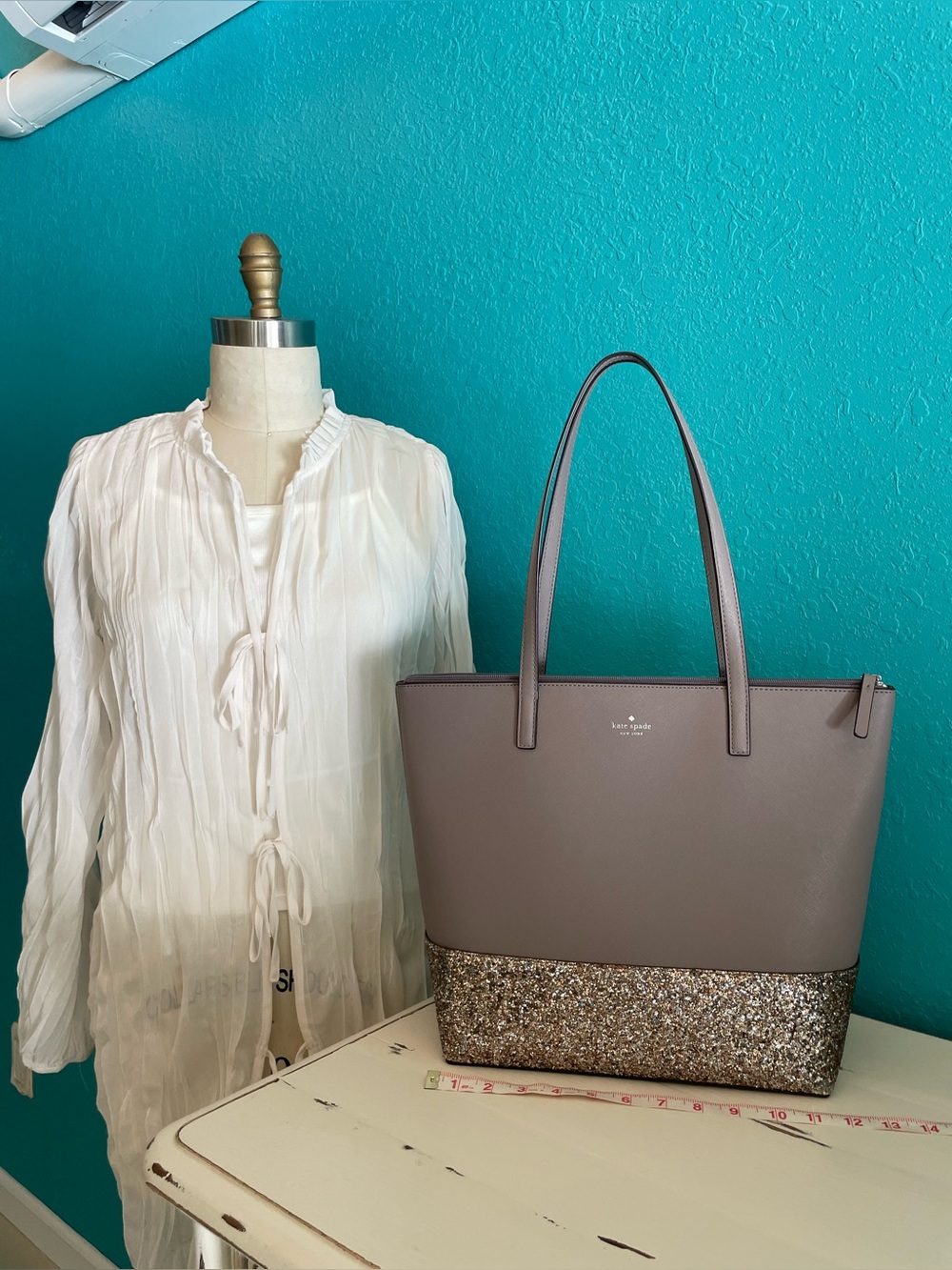 Authentic Kate Spade Taupe Tote bag Shoulder bag